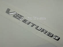 1X Car Badge Emblem Genuine 'V8 BITURBO' for E63 ML63 CLS63 GL63 V6 BITURBO CAR EMBLEM STICK Car Styling 2024 - buy cheap