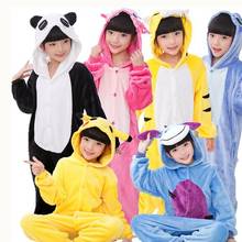 Crianças menino menina dia das bruxas festa de baile traje animal anime panda ponto cosplay traje com capuz macacão dinossauro pijama 2024 - compre barato