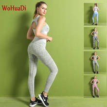 WOHUADI Women's Clothing Sportswear Threaded Gym Fitness Female Outdoor Training Sports Bra Running Yoga Pants Workout Set 2024 - buy cheap