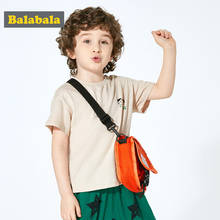 Balabala/футболка с короткими рукавами для мальчиков модные топы для маленьких мальчиков, Детская Хлопковая футболка Летняя детская одежда с рисунком, 2020 2024 - купить недорого