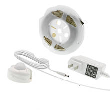Светодиодный светильник с пассивным ИК датчиком движения для кухни светильник лампа для подсветки шкафа, прикроватного столика, лестницы, гардероба, ночник для безопасности, лампа с питанием от аккумулятора 2023 - купить недорого