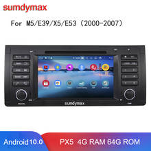 Central multimídia para carro com android 1999, tela de 7 ", processador octa core, rádio, gps, navegação dsp, som estéreo, para bmw e39, e53, x5, m5, 1998-2006 2024 - compre barato