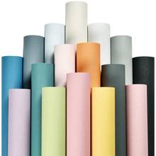 Водостойкая самоклеящаяся ПВХ одноцветная настенная бумага для гостиной детский виниловый Декор для спальни контактная бумага для кухонного шкафа 2024 - купить недорого