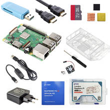 Original Raspberry Pi 3B+ basic use kit with case heat sink EU power and 1.5m HDMI cable and USB card reader 2024 - buy cheap