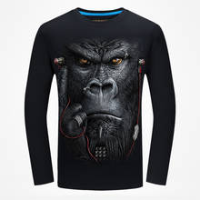 New Autumn t shirt Men 3D Printed Long Sleeve T-Shirt Animal Pattern Male Fashion hip hop 3d Tshirt  Unisex Shirts Streetwear 2024 - buy cheap