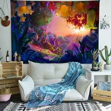Simsant-tapiz de mundo submarino, tapices colgantes de pared de Arte de Coral, Océano Azul, peces tropicales, para sala de estar, decoración del dormitorio del hogar 2024 - compra barato