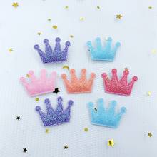 40Pcs Glitter Colour Felt Pads Applique Crown Fabric Patches for Craft/Clothes/Wedding DIY Scrapbooking Accessories 20*30mm K28 2024 - buy cheap