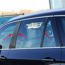Para bmw porta do carro moldura da janela decoração guarnição adesivo acessórios de fibra de carbono b-pilares moldagem para nova série 3 f30 2013-2017 2024 - compre barato