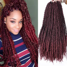 Extensiones de pelo sintético con efecto Passion Twist para mujer, pelo trenzado de ganchillo, 24 pulgadas, preestirado, ombré, a granel 2024 - compra barato