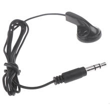 Fone de ouvido universal mono de lado único 3.5mm, fone de ouvido intra-auricular para smartphones mp3 preto 2024 - compre barato