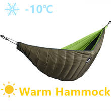 Rede de dormir para inverno, tecido de algodão quente para acampamento, rede de dormir portátil sob a colcha, ao ar livre, aquecedor de saco 2024 - compre barato