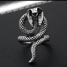 Charming Women Men Eye snake Vintage 925 silver rotating ring 2024 - buy cheap