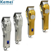 Kemei-cortadora de pelo profesional de Metal para hombre, maquinilla eléctrica para cortar el pelo, para barbería, KM-1976, KM-1977 2024 - compra barato