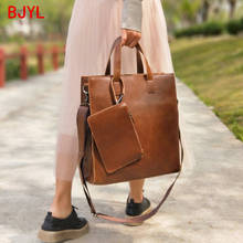 2020 New Women's Bag Shopping Handbag Female Large Capacity Laptop Bag Business Briefcase Simple Leather Shoulder Messenger Bags 2024 - buy cheap