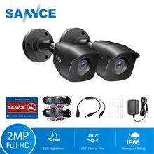 SANNCE 2pcs HD 1080P HD 2.0MP High Resolution CCTV Security Cameras H.264 Waterproof Indoor/ Outdoor Surveillance Home Cameras 2024 - buy cheap