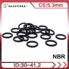 Anel de vedação de borracha de nitrilo 20 pc/lote nbr cs 5.3mm id30/31.2/32.5/33.7/38.7/40/41.2mm anel de vedação de anel-o 2024 - compre barato