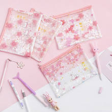 1X Pink Sakura Rabbit Blingbling A5 B6 Grids Document Bag Pen Bag File Folder for Papers Stationery 2024 - buy cheap