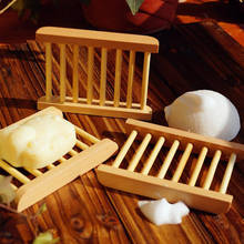 Natural Wood Bamboo Soap Drainer Dishes Tray Soap Dry Holder Storage Rack Plate 2024 - buy cheap