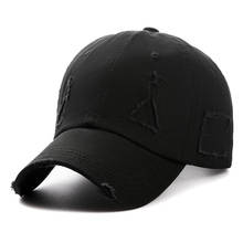 Gorra de béisbol con agujero desgastado para Hombre y mujer, gorro de estilo Hip Hop, Simple y a la moda, Snapback de verano 2024 - compra barato