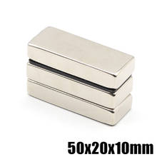 1/2/5Pcs 50x20x10 NdFeB Neodymium Magnet Super Powerful Block Permanent Magnetic imanes 50x20x10 2022 - buy cheap