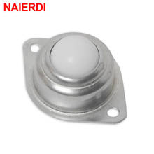 NAIERDI 6PCS 1 inch Roller Ball Transfer Bearing Caster Dual Roller Bearing Wheel White PP Nylon Round Durable Bull Wheel 2024 - buy cheap