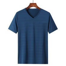 Varsanol-Camiseta lisa para hombre, camisa transpirable de secado rápido con cuello en V, de poliéster, de una pieza, para pesca, senderismo y deportes de verano 2024 - compra barato