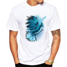 TEEHUB-Camiseta de manga corta para hombre, camisa divertida con cuello redondo, Hipster, azul, última moda 2024 - compra barato