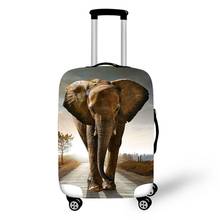 Elephant Print travel accessories suitcase protective covers 18-30 inch elastic luggage dust cover case stretchable Waterproof 2024 - buy cheap