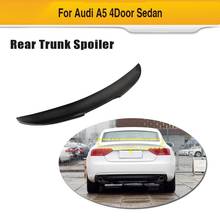 A5 asa traseira do carro tronco spoiler para audi a5 4 porta padrão 2009-2016 asa traseira boot spoiler fibra de carbono 2024 - compre barato