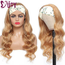 Honey Blonde Body Wave Headbands Wigs Brazilian Human Hair Wigs For Black Women IJOY Full Machine Made Wig Non-Remy Wave Wigs 2024 - buy cheap