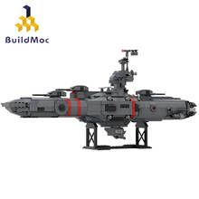Buildmoc arma espaço cruiser spacebattelship yamato/estrela blazers anime serie spaceship blocos de construção brinquedos para crianças presente 2024 - compre barato
