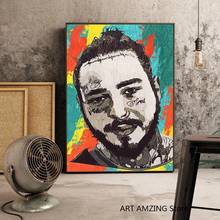 Post Malone Canvas Art Prints Music Hip Hop Poster Modern Rap Hip Hop Culture Painting Wall Pictures Music Studio Decor 2024 - buy cheap