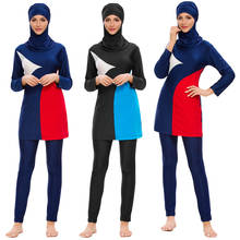 New Arabian Swimsuit Women Islamic Burkini Muslim Swimwear Modest Sportswear Hijab Bathing Swimming Wear Full Cover Conservative 2024 - buy cheap