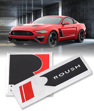 Металлическая 3d-эмблема R ROUSH, наклейка на автомобиль, боковое крыло, наклейки на багажник для Ford Roush Fiesta Mustang V8 GT EcoBost, Стайлинг автомобиля 2024 - купить недорого