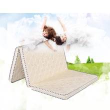 Three folding children's environmental protection mats coir hard mattress student dormitory single 1.2 double floor 2024 - compre barato