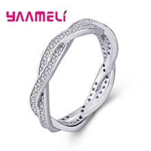 Boutique 925 Sterling Silver Minimalist Romantic CZ Zircon Rings For Women Party Wedding Fine Jewelry Accessories 2024 - buy cheap