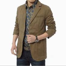 Blazer masculino casual de algodão, alta qualidade, outono inverno, terno, jaqueta, blazer clássico 2024 - compre barato