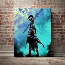 Sword Art Online-lienzo de Kazuto, impresiones de decoración de pared para sala de estar, habitación de niños, pintura para decoración del hogar y dormitorio 2024 - compra barato