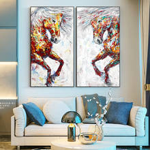 Modern Graffiti Horses Art Canvas Paintings On The Wall Posters And Prints Animals Street Art Canvas Pictures For Living Room 2024 - buy cheap