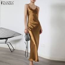 ZANZEA 2021 Stylish Party Dress Womens Summer Sundress Spaghetti Strap Split Maxi Vestidos Female V Neck Robe Plus Size 5XL  2024 - buy cheap