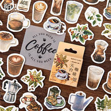 45pcs Lovely Cafe Stationery Stickers Pack Posted Kawaii Planner Scrapbooking Stickers Stationery School Supplies 2024 - buy cheap