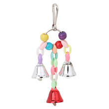 HOT-Parrot Bird Toys Metal Ring Bell Hanging Cage Toys For Parrot Squirrel Parakeet Birds Bird Accessories 2024 - buy cheap