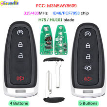 4/5 Button Smart Remote Key 315MHZ 433MHZ ID46 Chip for Ford Explorer Edge Focus Flex C-MAX Expedition FCC: M3N5WY8609 H75/HU101 2024 - buy cheap