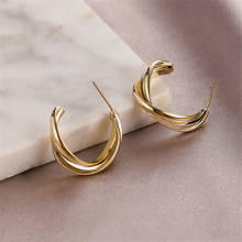 Twist Earrings Cross Knotted Earring Fashion Distortion Interweave Metal Semicircle Geometric Earrings For Women Jewelry Gifts 2024 - buy cheap