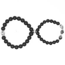 Pulsera magnética con cuentas de energía de piedra Mala negra para pareja, brazalete de alta calidad y nuevo, 2 unidades 2024 - compra barato