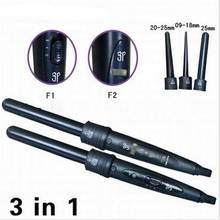 Professional 3p Electric Barrel Hair Curling Iron Wand Beach Wave Tongs Style Ceramic Curler Spiral Cone Hairstyle Curl Roller 2024 - buy cheap