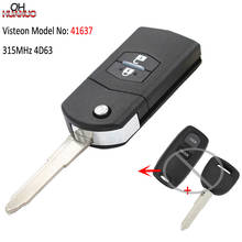 Upgraded Flip Remote Car Key Fob 2 Button 315MHz 4D63 for Mazda Visteon Model No.41637 2024 - buy cheap