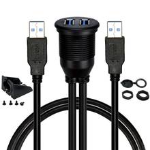 Adaptador de base USB para salpicadero de coche, Cable de extensión macho a hembra, 1M, 2M, 3,0 puertos, para motocicleta y barco 2024 - compra barato