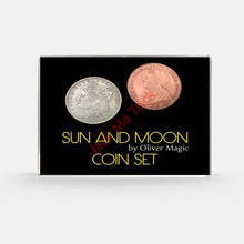 Kit de moedas sun and moon-coin & money magic, truque de mágica 2024 - compre barato