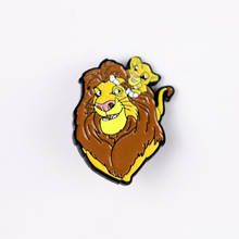 Disney leão rei dos desenhos animados broche bonito mochila pino simba crachá filme pinos para mochilas crachás acrílicos emblemas para roupas 2024 - compre barato
